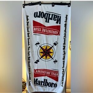Marlboro Adventure Team Compass Towel in Red and Black
